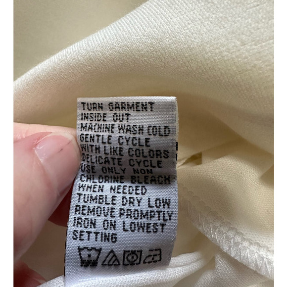 NWT Sangria Ivory Cap Sleeve Studded Waist Dress, Size 8P - Picture 7 of 10